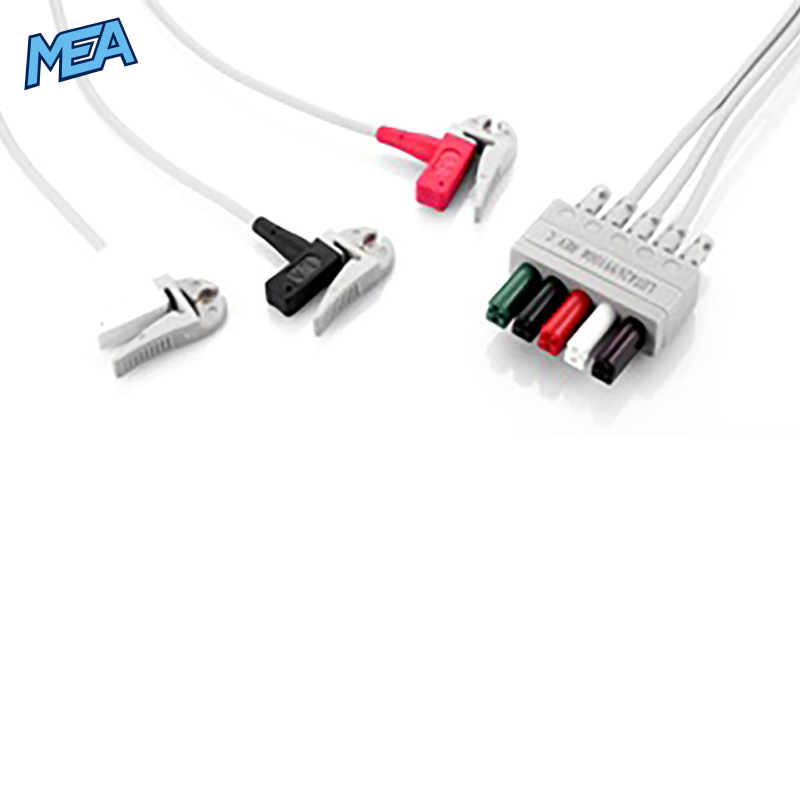 3-lead ECG Leadwire Set with Grabber/Pinch end AHA for Mindray 0010-30-43252 Reusable 1 3-lead ECG Leadwire Set with Grabber/Pinch end AHA for Mindray 0010-30-43252 Reusable