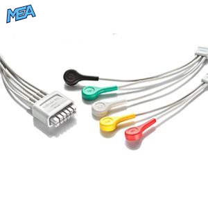 5-lead ECG Leadwire Set with Snap end IEC for Mindray 009-004784-00 Reusable