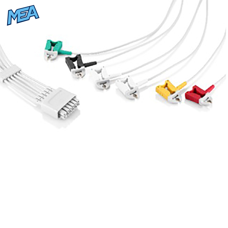 6-lead ECG Leadwire Set with Grabber/Pinch end IEC for Mindray 009-004801-00 Reusable 1 6-lead ECG Leadwire Set with Grabber/Pinch end IEC for Mindray 009-004801-00 Reusable