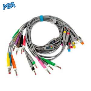 18-lead ECG Cable with 4mm Banana end IEC for Edan 01.57.471394 Reusable