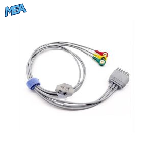 3-lead ECG Leadwire Set with Snap end IEC for Edan 02.04.241956 Reusable