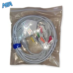 12-lead ECG Cable with Grabber/Pinch end AHA for Northern Meditec 040.01.000077.00 Reusable