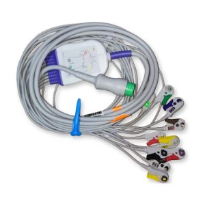 12-lead ECG Cable with Grabber/Pinch end IEC for Northern Meditec 040.01.000078.00 Reusable