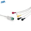 5-lead One-Piece ECG Cable with Snap end IEC for Mindray 040-000963-00 3.6m, Reusable, Defib-Proof 30 040 000963 00