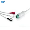 3-lead One-Piece ECG Cable with Snap end AHA for Mindray 040-000965-00 Reusable 5 040 000965 00
