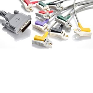 12-lead One-Piece ECG Cable with Grabber/Pinch end AHA for Mindray 040-001643-00 Reusable