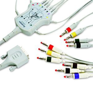 12-lead One-Piece ECG Cable with 4mm Banana end IEC for Mindray 040-001644-00 Reusable