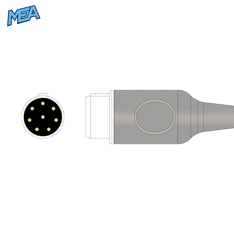 5-lead ECG Trunk Cable AHA for Philips M1600A Reusable, Limb + Chest Lead, 2.5m, used with AA Twin-Pin Leadwire 4 5-lead ECG Trunk Cable AHA for Philips M1600A Reusable, Limb + Chest Lead, 2.5m, used with AA Twin-Pin Leadwire - Image 3