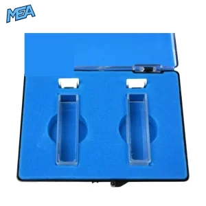 10mm JGS1 quartz cuvette cell with lid for UV-Vis spectrophotometer laboratory use