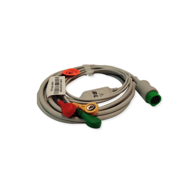 One-Piece ECG Cable with Snap end IEC for Biolight 15-031-0013 Reusable 1 One-Piece ECG Cable with Snap end IEC for Biolight 15-031-0013 Reusable