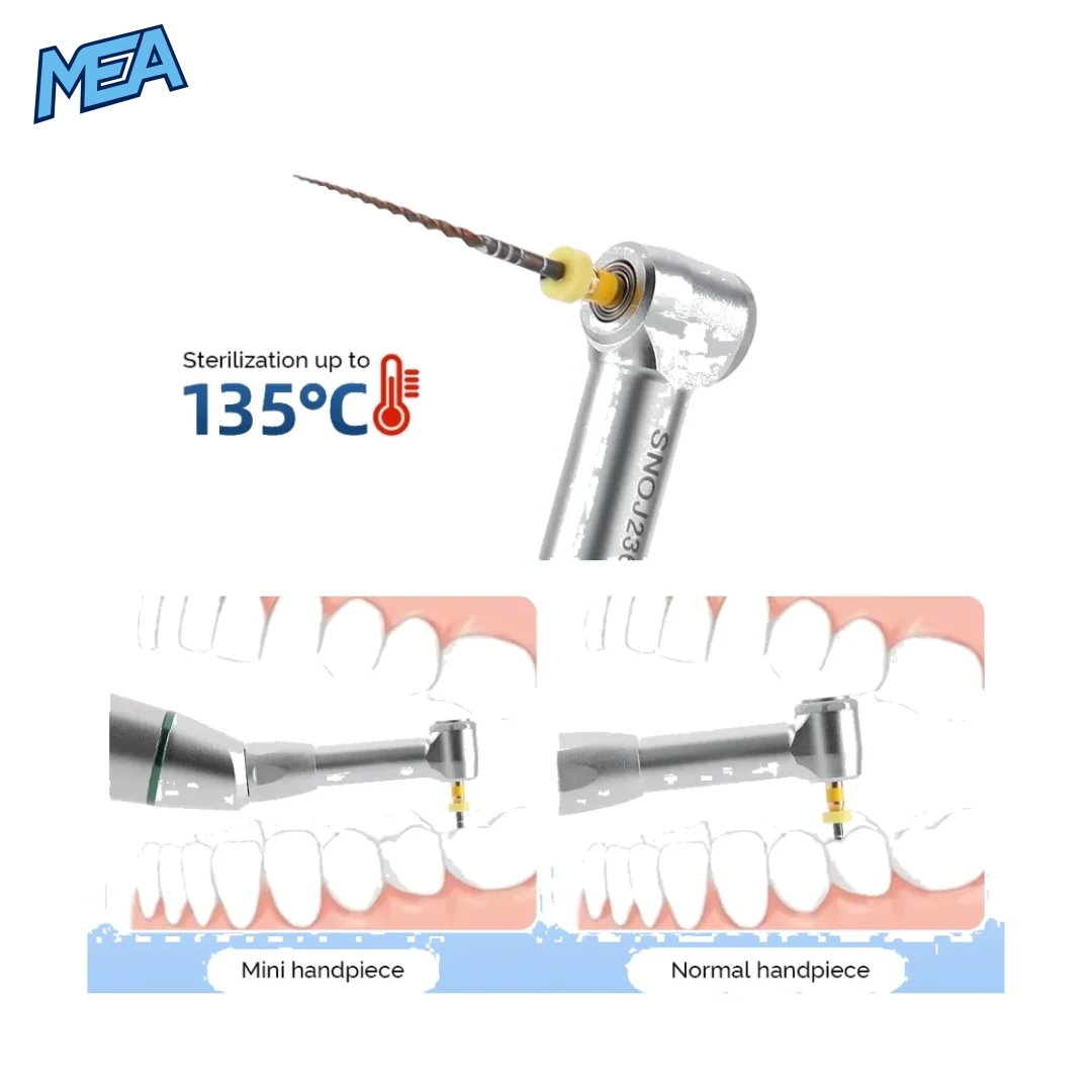 AZDENT 16:1 Wireless Endo Motor With AZ-1 Apex Locator 9 Program Cordless Root Canal Endomotor (New) 4 16:1 endo contra angle autoclavable up to 135 °C with mini head