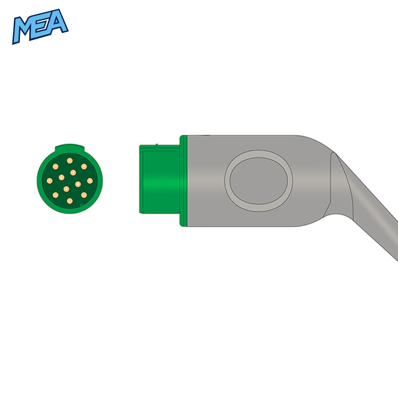 10-lead One-Piece ECG Cable with Snap end AHA for Fukuda Denshi Monitors Reusable, Limb + Chest Lead, 2.2m+mixed 0.9m/1.2m, Defib-Proof (with Resist) 2 10-lead One-Piece ECG Cable with Snap end AHA for Fukuda Denshi Monitors Reusable, Limb + Chest Lead, 2.2m+mixed 0.9m/1.2m, Defib-Proof (with Resist) - Image 2