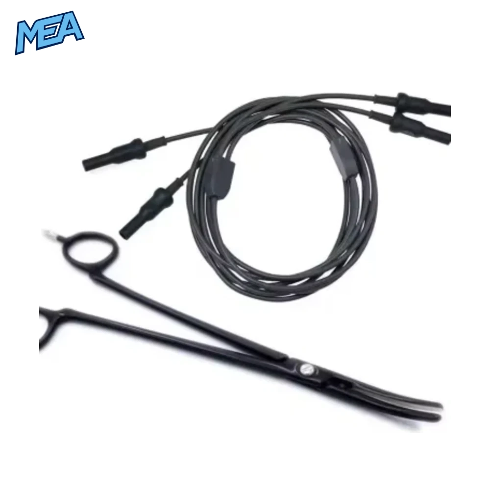 Reusable Bipolar Forceps Cable For 4mm Banana To 4mm Banana Socket 4mm Banana Connector Polish Tip Non Stick 4 Reusable Bipolar Forceps Cable For 4mm Banana To 4mm Banana Socket 4mm Banana Connector Polish Tip Non Stick - view 3