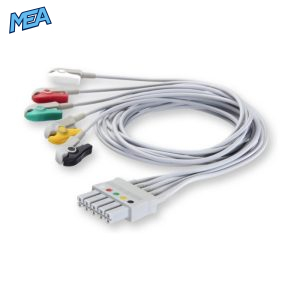 5-lead ECG Leadwire Set with Grabber/Pinch end IEC for Draeger 2606494 Reusable