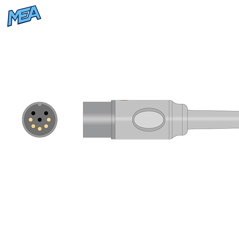 5-lead One-Piece ECG Cable with Snap end AHA for ECAFIX Monitors Reusable, Limb + Chest Lead, 2.5m+0.9m, Defib-Proof (with Resist) 2 5-lead One-Piece ECG Cable with Snap end AHA for ECAFIX Monitors Reusable, Limb + Chest Lead, 2.5m+0.9m, Defib-Proof (with Resist) - Image 2