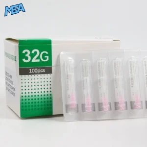 32G disposable hypodermic needles box of 100 with blister-packed needles