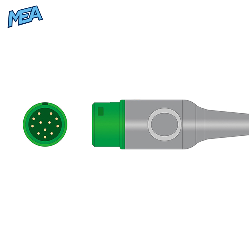 5-lead One-Piece ECG Cable with Grabber/Pinch end AHA for Comen 040-000909-00 Reusable, Limb + Chest Lead, 2.5m+0.9m, Respiratory Rate 2 5-lead One-Piece ECG Cable with Grabber/Pinch end AHA for Comen 040-000909-00 Reusable, Limb + Chest Lead, 2.5m+0.9m, Respiratory Rate - Image 2