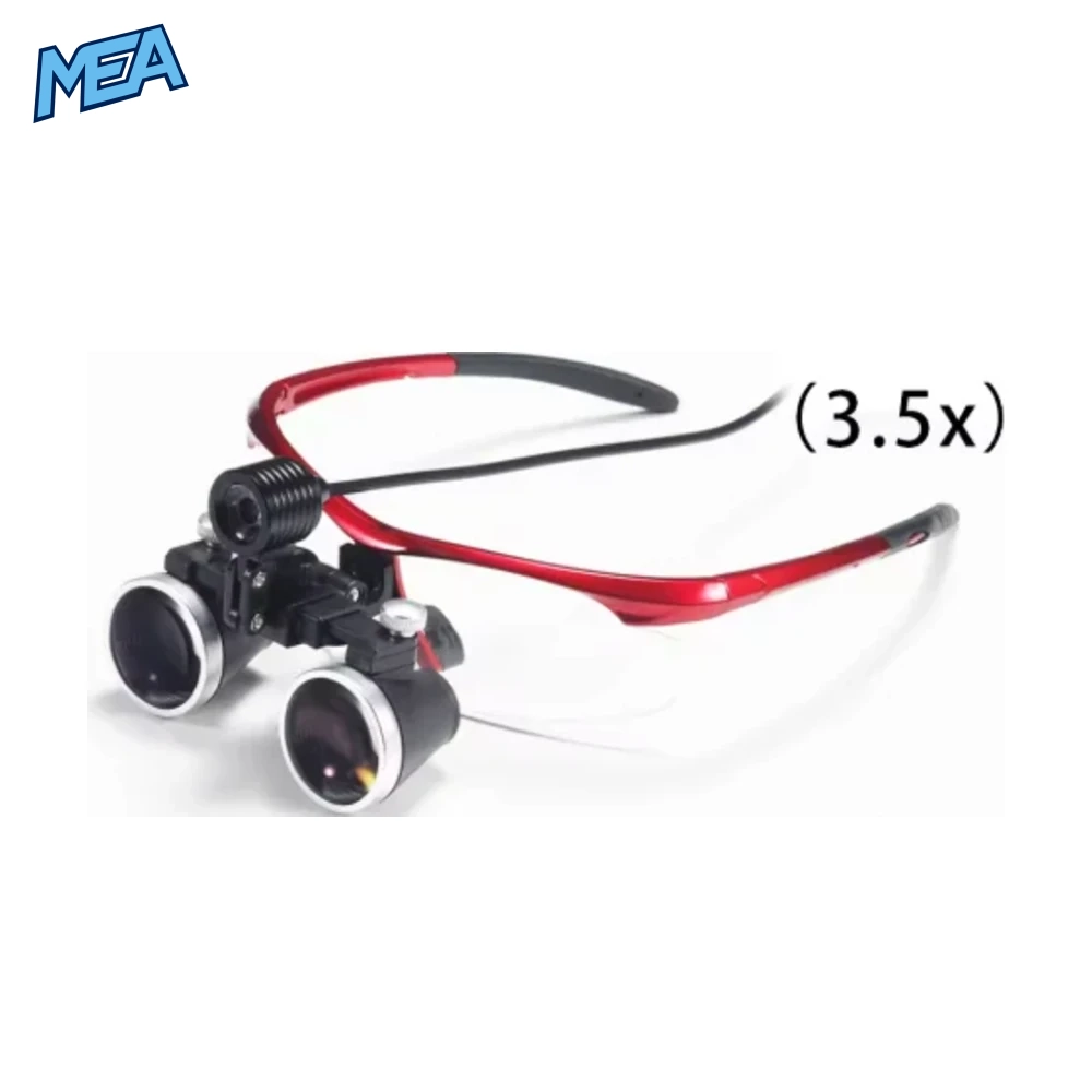 Dental Loupes 2.5/3.5x Black Magnifier Lab Medical Magnification Binocular Magnifier Headlight Headlamp 5W Seperately 4 JY-EW2 Dental Loupes