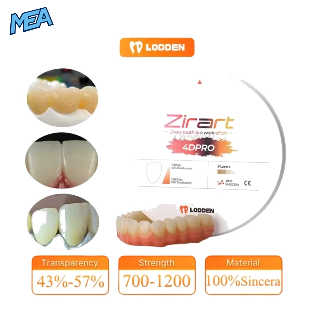 4D Pro Zirconia Block compatible with CAD CAM Dental Milling Machines