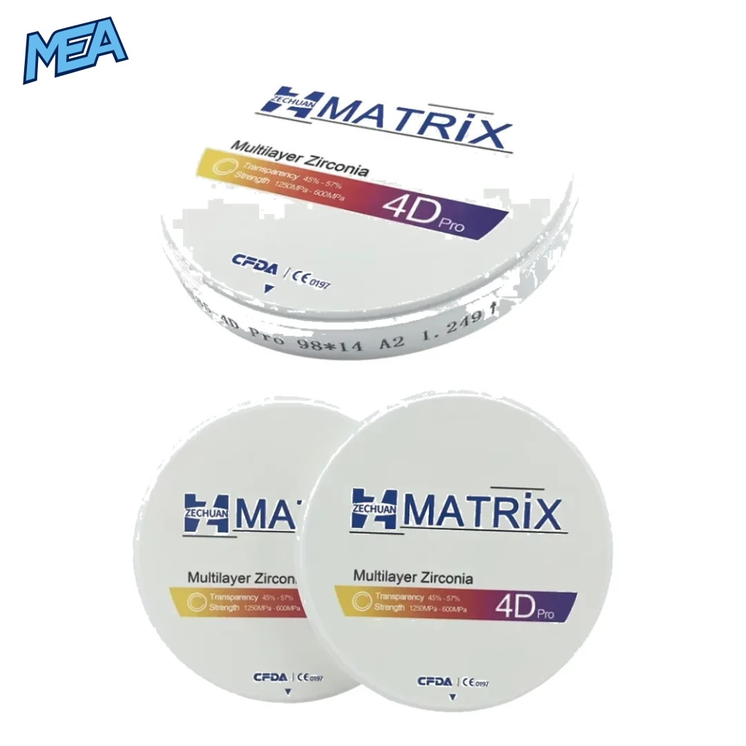 4D Pro Zirconia Disc for Dental Labs CAD CAM Milling – Super Translucent 98mm Block