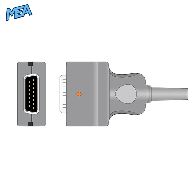 10-lead Diagnostic (EKG) One-Piece ECG Cable with 4mm Banana end AHA for Burdick 012-0700-00 Reusable, Limb+Chest, 2.2m+0.8m/1.2m, Respiratory Rate 2 10-lead Diagnostic (EKG) One-Piece ECG Cable with 4mm Banana end AHA for Burdick 012-0700-00 Reusable, Limb+Chest, 2.2m+0.8m/1.2m, Respiratory Rate - Image 2