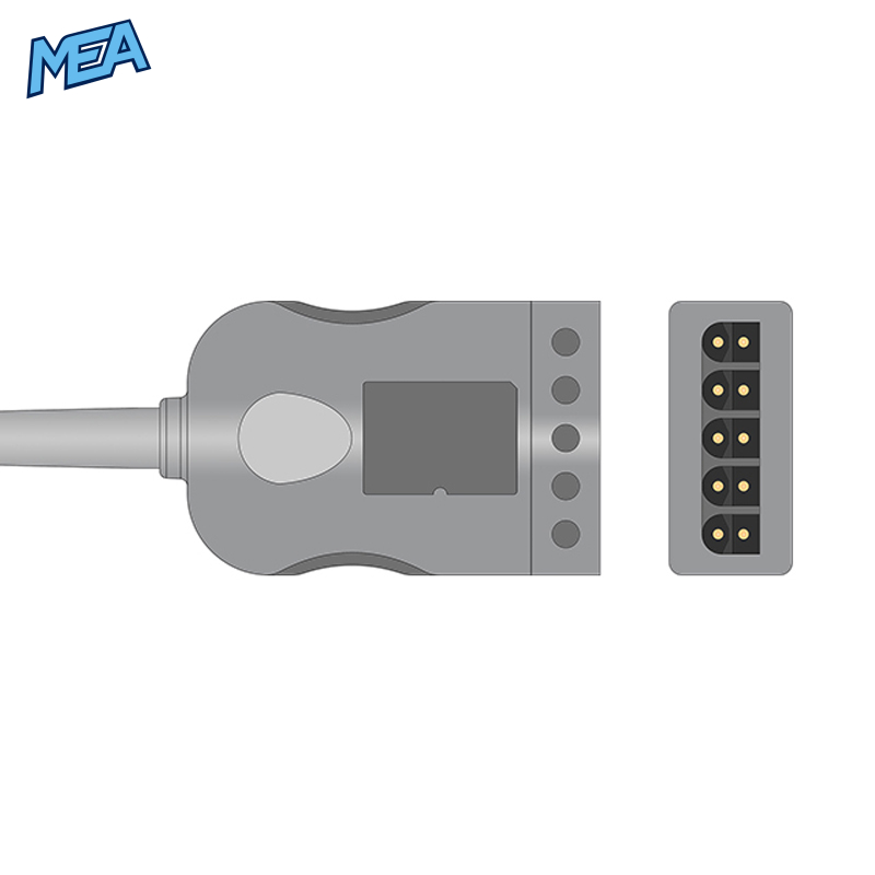 5-lead ECG Trunk Cable AHA for Mindray 0012-00-1255-01 used with Mindray Lead wire for DPM 4, DPM 5, Trio, Passport 2, Spectrum, Spectrum OR 2 5-lead ECG Trunk Cable AHA for Mindray 0012-00-1255-01 used with Mindray Lead wire for DPM 4, DPM 5, Trio, Passport 2, Spectrum, Spectrum OR - Image 2