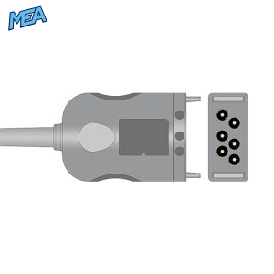 5-lead ECG Trunk Cable AHA for Nihon Kohden JC-006PA Reusable, Limb + Chest Lead, 2.5m, used with Nihon Kohden(BR-0XXP) Leadwire