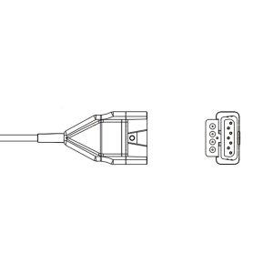 10-lead ECG Trunk Cable AHA for Physio-Control 11110-000111 Reusable, Limb + Chest Lead, 2.5m, used with Medtronic Leadwire