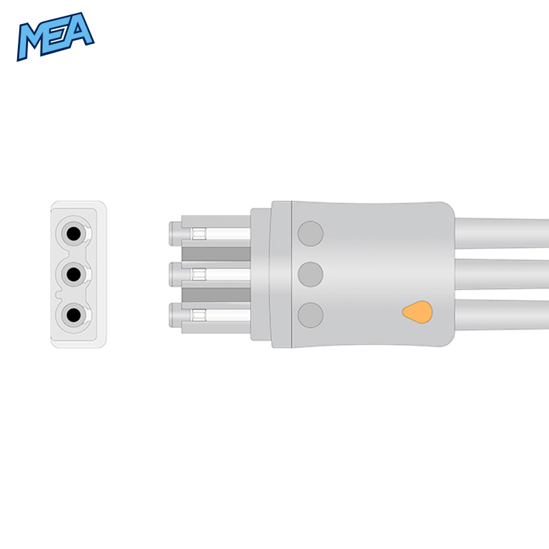 3-lead ECG Leadwire Set with Mini Grabber end AHA for Philips M1622A Reusable, Limb Lead, Lead Type: Philips IntelliVue, Shielded 2 3-lead ECG Leadwire Set with Mini Grabber end AHA for Philips M1622A Reusable, Limb Lead, Lead Type: Philips IntelliVue, Shielded - Image 2