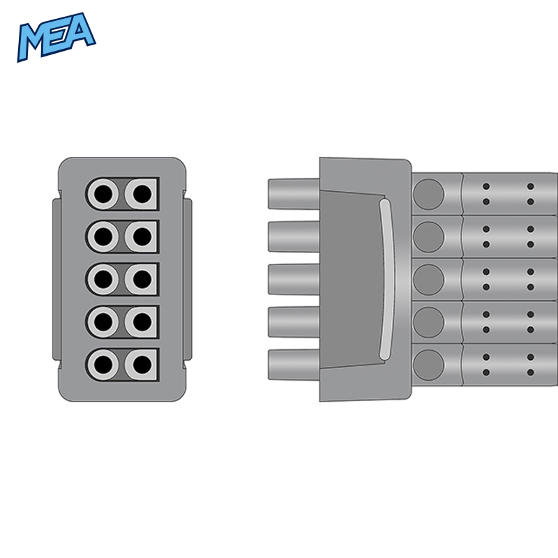 10-lead ECG Leadwire Set with 4mm Banana end AHA for GE Healthcare 2016032-001 Reusable, Limb + Chest Lead, Lead Type: GE Multi-Link, Shielded 2 10-lead ECG Leadwire Set with 4mm Banana end AHA for GE Healthcare 2016032-001 Reusable, Limb + Chest Lead, Lead Type: GE Multi-Link, Shielded - Image 2