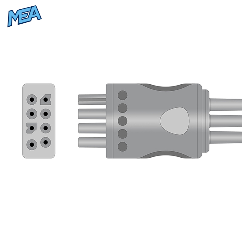 3-lead ECG Leadwire Set with Grabber/Pinch end IEC for Nihon Kohden BR-903P Reusable 4 3-lead ECG Leadwire Set with Grabber/Pinch end IEC for Nihon Kohden BR-903P Reusable - Image 3