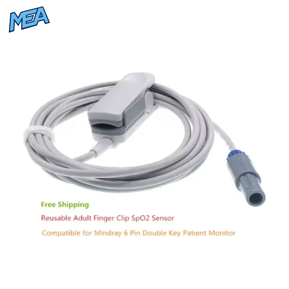 Mindray 6 Pole SpO2 Sensor PM7000 PM8000 PM9000 MEC 1000 Patient Monitor Heart Rate SAO2 Probe Newborns Adults 4 Mindray 6 Pole SpO2 Sensor PM7000 PM8000 PM9000 MEC 1000 Patient Monitor Heart Rate SAO2 Probe Newborns Adults - view 3