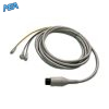 3-lead One-Piece ECG Cable with Snap end IEC for Nihon Kohden BJ-753P Limb Lead, Reusable 5 BJ 753P