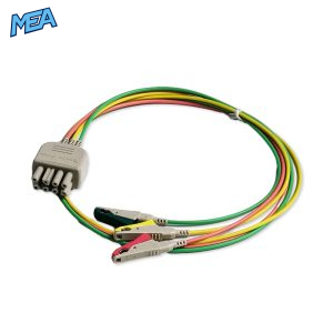 3-lead ECG Leadwire Set with Grabber/Pinch end IEC for Nihon Kohden BR-903P Reusable