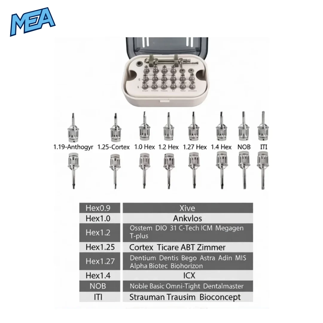 8 Types Dental Implant Torque Wrench Ratchet Screwdriver Stainless Steel Screw Driver Dentistry Restoration Tools - view 6