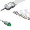 10-lead One-Piece ECG Cable with Snap end AHA for Spacelabs Monitors Reusable, Limb + Chest Lead, 2.2m+mixed 0.9m/1.2m, Defib-Proof (with Resist) 5 EC 10007RS A