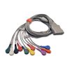 10-lead One-Piece ECG Cable with Snap end AHA for Philips 989803180141 Reusable, Limb + Chest Lead, 2.2m+mixed 0.9m/1.2m, Respiratory Rate 4 EC 10077S A