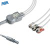 3-lead One-Piece ECG Cable with Grabber/Pinch end AHA for Welch Allyn Monitors Reusable, Limb Lead, 2.5m+0.9m, Defib-Proof (with Resist) 2 EC 3020RG A