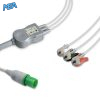 3-lead One-Piece ECG Cable with Grabber/Pinch end AHA for Hellige Monitors Reusable, Limb Lead, 2.5m+0.9m, Defib-Proof (with Resist) 6 EC 3021RG A