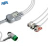 3-lead One-Piece ECG Cable with Grabber/Pinch end AHA for Medtronic Monitors Reusable, Limb Lead, 2.5m+0.9m, Defib-Proof (with Resist) 5 EC 3039RG A