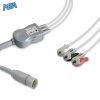 3-lead One-Piece ECG Cable with Grabber/Pinch end AHA for CASMed Monitors Reusable, Limb Lead, 2.5m+0.9m, Respiratory Rate 5 EC 3047G A