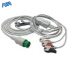3-lead One-Piece ECG Cable with Grabber/Pinch end AHA for Infinium Monitors Reusable, Limb Lead, 2.5m+0.9m, Defib-Proof (with Resist) 4 EC 3058RG A