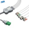 5-lead One-Piece ECG Cable with Grabber/Pinch end AHA for Datascope Monitors Reusable, Limb + Chest Lead, 2.5m+0.9m, Defib-Proof (with Resist) 4 EC 5018RG A
