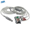 5-lead One-Piece ECG Cable with Grabber/Pinch end AHA for Welch Allyn Monitors Reusable, Limb + Chest Lead, 2.5m+0.9m, Defib-Proof (with Resist) 2 EC 5020RG A