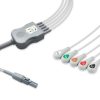 5-lead One-Piece ECG Cable with Snap end AHA for Welch Allyn 008-0879-00 Reusable, Limb + Chest Lead, 2.5m+0.9m, Defib-Proof (with Resist) 2 EC 5020RS A