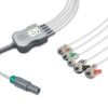 5-lead One-Piece ECG Cable with Grabber/Pinch end AHA for Biosys Monitors Reusable, Limb + Chest Lead, 2.5m+0.9m, Respiratory Rate 2 EC 5055G A
