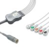 5-lead One-Piece ECG Cable with Snap end AHA for ECAFIX Monitors Reusable, Limb + Chest Lead, 2.5m+0.9m, Defib-Proof (with Resist) 7 EC 5065RS A