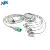 5-lead One-Piece ECG Cable with Grabber/Pinch end AHA for Zoncare Monitors Reusable, Limb + Chest Lead, 2.5m+0.9m, Respiratory Rate 3 EC 5078G A