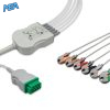 6-lead One-Piece ECG Cable with Grabber/Pinch end AHA for GE Healthcare Monitors Reusable, Limb + Chest Lead, 2.5m+0.9m, Respiratory Rate 5 EC 6004G A