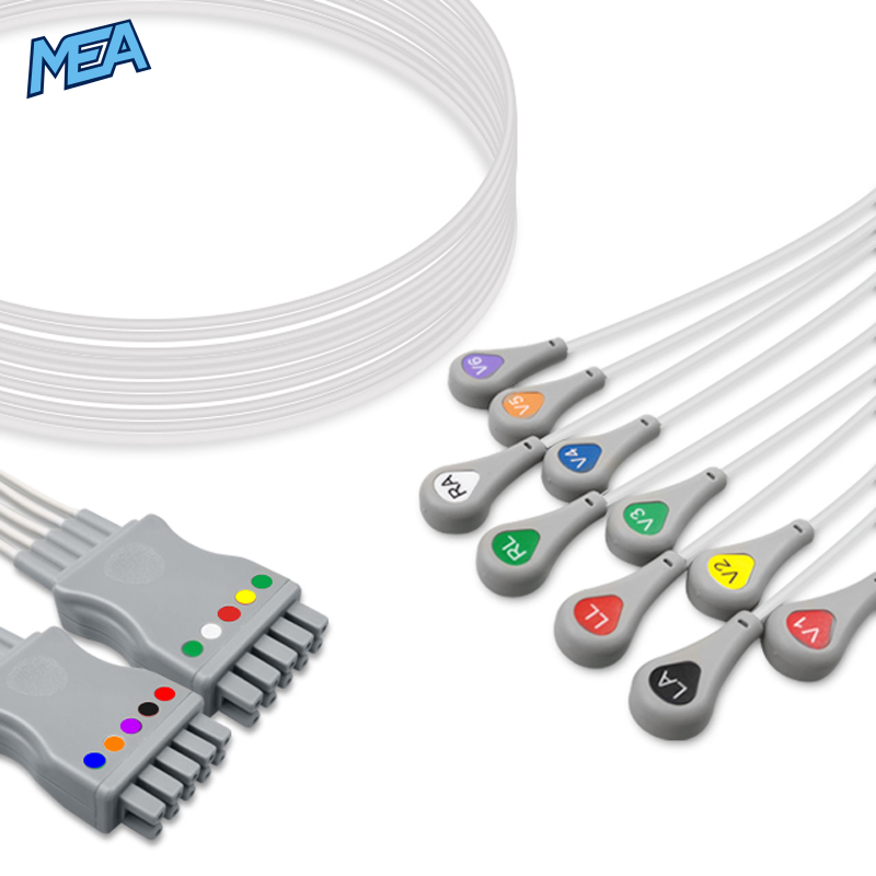 10-lead ECG Leadwire Set with Snap end AHA for GE Healthcare Monitors Reusable, Limb + Chest Lead, Lead Type: GE Multi-Link, Shielded 1 10-lead ECG Leadwire Set with Snap end AHA for GE Healthcare Monitors Reusable, Limb + Chest Lead, Lead Type: GE Multi-Link, Shielded